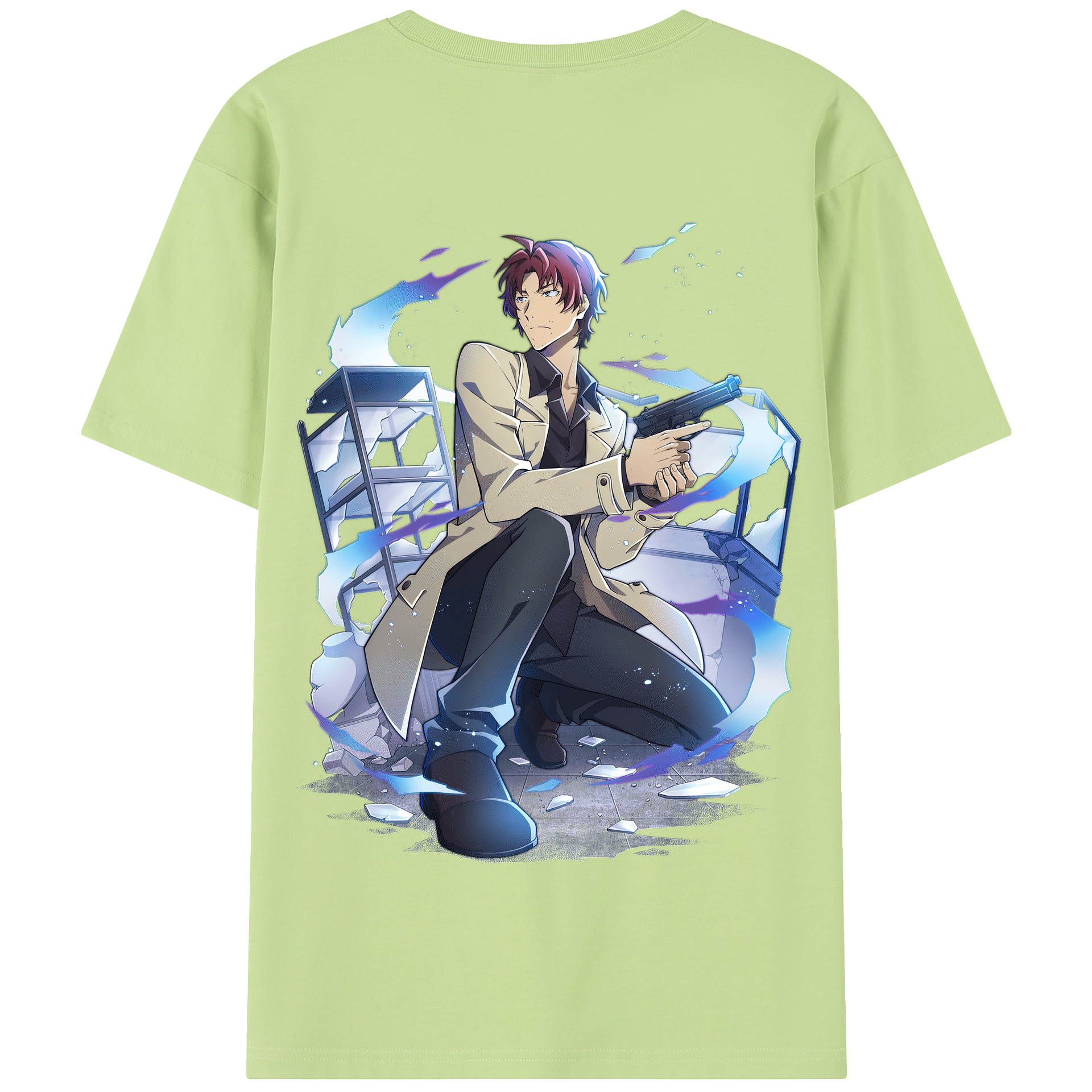（画像用） 文豪ストレイドッグス Bungo Stray Dogs 綿100％半袖Tシャツ（背面プリント）